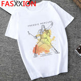 Freddie Mercury T Shirt Men Hip Hop Tshirt The Queen Band Graphic
