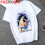 Freddie Mercury T Shirt Men Hip Hop Tshirt The Queen Band Graphic