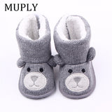 Winter Boots Infant Newborn Cute Cartoon Bear Shoes First Walkers Super Keep Warm Snowfield