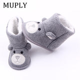 Winter Boots Infant Newborn Cute Cartoon Bear Shoes First Walkers Super Keep Warm Snowfield
