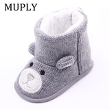 Winter Boots Infant Newborn Cute Cartoon Bear Shoes First Walkers Super Keep Warm Snowfield
