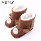 Winter Boots Infant Newborn Cute Cartoon Bear Shoes First Walkers Super Keep Warm Snowfield