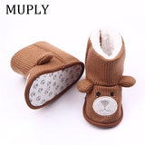 Winter Boots Infant Newborn Cute Cartoon Bear Shoes First Walkers Super Keep Warm Snowfield