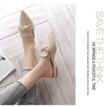 Summer Fashion Striped Slides Butterfly Indoor Flip Flops Plus Size Shoes