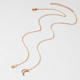 Women Jewelry Beautiful Gift Chains Necklace Sweet Moon Star Pendant Necklace