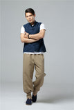 Men's Summer Waistcoat Vintage Breathable Linen Button Down Shirt