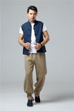 Men's Summer Waistcoat Vintage Breathable Linen Button Down Shirt