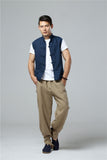 Men's Summer Waistcoat Vintage Breathable Linen Button Down Shirt