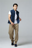 Men's Summer Waistcoat Vintage Breathable Linen Button Down Shirt