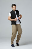Men's Summer Waistcoat Vintage Breathable Linen Button Down Shirt