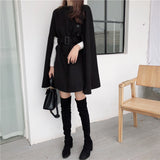 Mid-length High Quality Woolen Shawl Cape Poncho Coat Women Plus Size Cape Coats