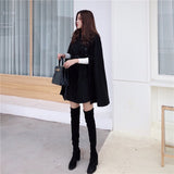 Mid-length High Quality Woolen Shawl Cape Poncho Coat Women Plus Size Cape Coats