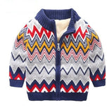 Children Kids Knitted Sweaters for boys Cardigan Thick Jacket