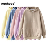 Aachoae Solid Casual Tracksuit Women Sports 2 Pieces Set