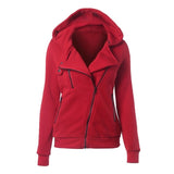 Women Long Sleeve Jackets Zipper Warm Hoodies Jumper Overcoat