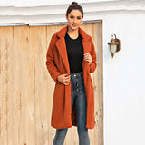 Winter Woman Faux Fur Coat Warm Teddy Jacket