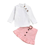 New Fall Autumn Winter 1-6Years Toddler Tops T Shirt Sweatshirts Pants Skirt Outfit Sweet Set