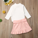 New Fall Autumn Winter 1-6Years Toddler Tops T Shirt Sweatshirts Pants Skirt Outfit Sweet Set