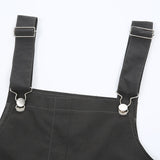 Darlingaga Loose Cargo Jumpsuit Women Suspender Pockets Overalls Pants with Belt