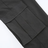 Darlingaga Loose Cargo Jumpsuit Women Suspender Pockets Overalls Pants with Belt