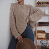 Hirsionsan Loose Elegant Knitted Sweater Oversized