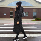 QUTAA Stretch Fabrics Over The Knee Boots Height Increasing Round Toe