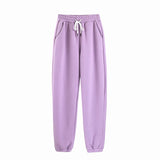 Aachoae Solid Casual Tracksuit Women Sports 2 Pieces Set