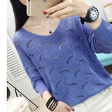 Sexy Soft Cotton Loose V-neck Knitted Sweater Hot