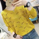 Sexy Soft Cotton Loose V-neck Knitted Sweater Hot