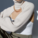 Women Turtleneck Sexy Short Sweater Chic Streetwear