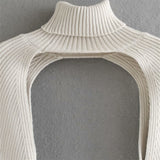 Women Turtleneck Sexy Short Sweater Chic Streetwear