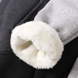 Jacket solid color hoodies imitation lamb wool korean