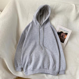 Jacket solid color hoodies imitation lamb wool korean