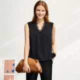 Amii Minimalism 4 piece set Solid blazer,tanks,high waist pants