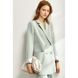 Amii Minimalism 4 piece set Solid blazer,tanks,high waist pants