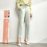 Amii Minimalism 4 piece set Solid blazer,tanks,high waist pants