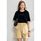 Amii Minimalism 4 piece set Solid blazer,tanks,high waist pants