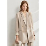 Amii Minimalism 4 piece set Solid blazer,tanks,high waist pants