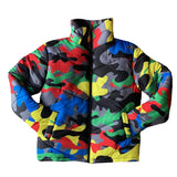 Camo Print Winter Jacket Warm Parka Down Bubble Coat
