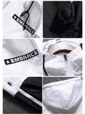 Men's Hip Hop Jacket Windbreaker Hooded Casual Retro Vintage Streetwear