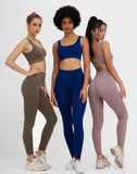 Women Sports Workout Clothes Tracksuit Sports Bra Leggings Set