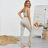 Women Sports Workout Clothes Tracksuit Sports Bra Leggings Set