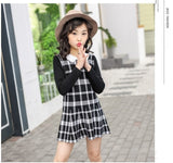 Winter Cotton knitting Dress Teenager Girls Long Sleeve Autumn Fall Clothes Elegant Pleated Dress