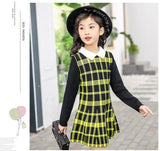 Winter Cotton knitting Dress Teenager Girls Long Sleeve Autumn Fall Clothes Elegant Pleated Dress