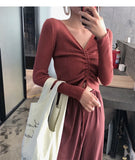 AOSSVIAO Sexy lace up knitting pullover sweater jumper