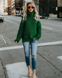 Women Turtleneck Sweaters Winter Pull Jumpers sweater