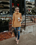 Women Turtleneck Sweaters Winter Pull Jumpers sweater