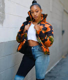 Camo Print Winter Jacket Warm Parka Down Bubble Coat