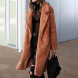 Winter Woman Faux Fur Coat Warm Teddy Jacket