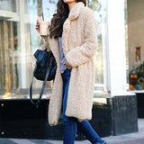 Winter Woman Faux Fur Coat Warm Teddy Jacket